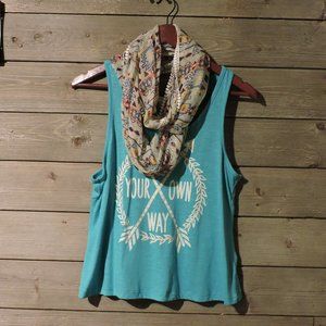 Self Esteem|Go your own way tank top with scarf